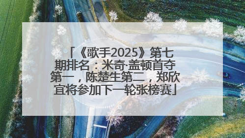 《歌手2025》第七期排名：米奇·盖顿首夺第一，陈楚生第二，郑欣宜将参加下一轮张榜赛