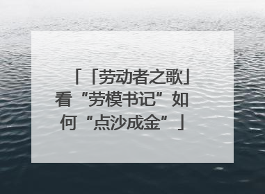 「劳动者之歌」看“劳模书记”如何“点沙成金”