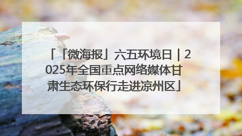 「微海报」六五环境日｜2025年全国重点网络媒体甘肃生态环保行走进凉州区
