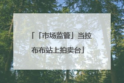 「市场监管」当拉布布站上拍卖台