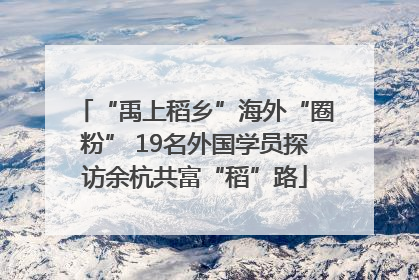 “禹上稻乡”海外“圈粉” 19名外国学员探访余杭共富“稻”路