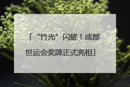 “竹光”闪耀！成都世运会奖牌正式亮相