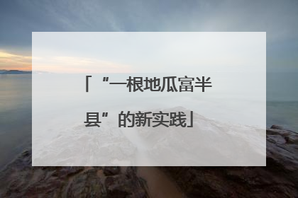 “一根地瓜富半县”的新实践