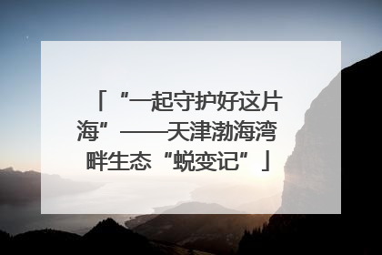 “一起守护好这片海”——天津渤海湾畔生态“蜕变记”