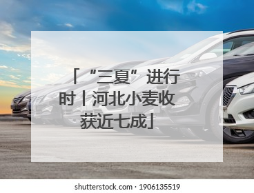 “三夏”进行时丨河北小麦收获近七成