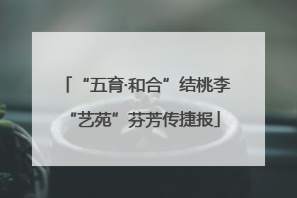 “五育·和合”结桃李 “艺苑”芬芳传捷报