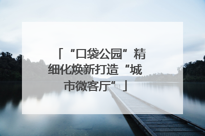 “口袋公园”精细化焕新打造“城市微客厅”