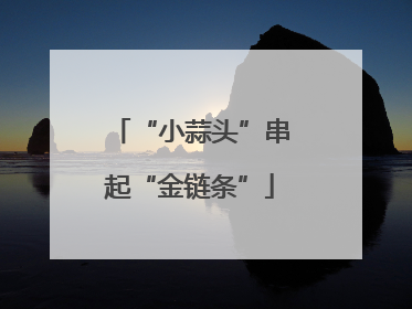 “小蒜头”串起“金链条”