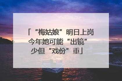 “梅姑娘”明日上岗 今年她可能“出镜”少但“戏份”重