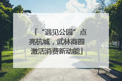 “遇见公园”点亮杭城，武林商圈激活消费新动能