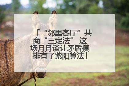 “邻里客厅”共商“三定法” 这场月月谈让矛盾摸排有了紫阳算法