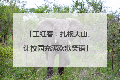 王红春：扎根大山、让校园充满欢歌笑语