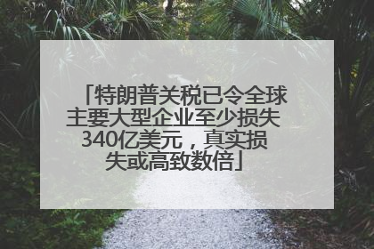 特朗普关税已令全球主要大型企业至少损失340亿美元，真实损失或高致数倍