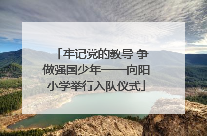 牢记党的教导 争做强国少年——向阳小学举行入队仪式