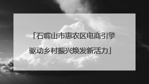 石嘴山市惠农区电商引擎驱动乡村振兴焕发新活力