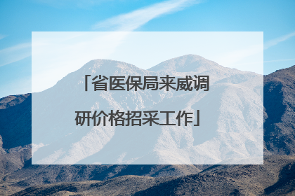 省医保局来威调研价格招采工作