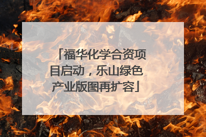 福华化学合资项目启动，乐山绿色产业版图再扩容
