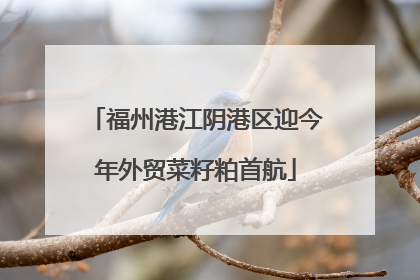 福州港江阴港区迎今年外贸菜籽粕首航