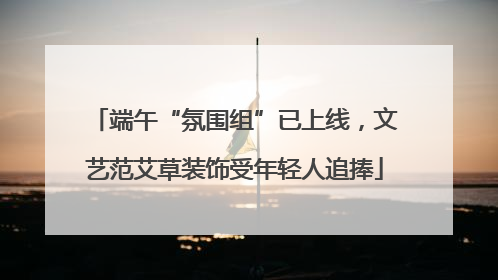 端午“氛围组”已上线，文艺范艾草装饰受年轻人追捧