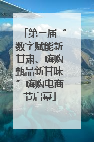 第三届“数字赋能新甘肃、嗨购甄品新甘味”嗨购电商节启幕