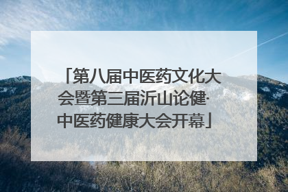 第八届中医药文化大会暨第三届沂山论健·中医药健康大会开幕