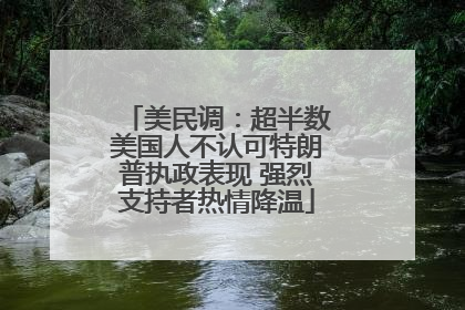 美民调：超半数美国人不认可特朗普执政表现 强烈支持者热情降温