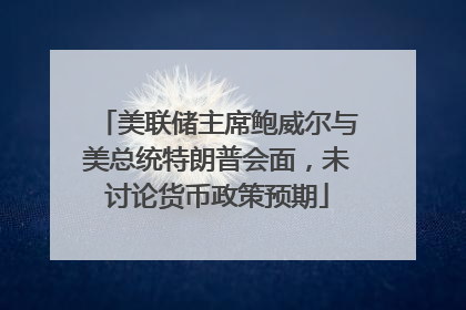 美联储主席鲍威尔与美总统特朗普会面，未讨论货币政策预期