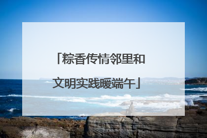 粽香传情邻里和 文明实践暖端午