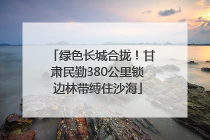 绿色长城合拢！甘肃民勤380公里锁边林带缚住沙海