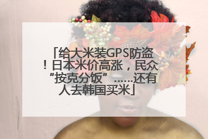 给大米装GPS防盗！日本米价高涨，民众“按克分饭”……还有人去韩国买米