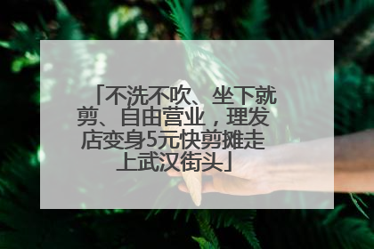 不洗不吹、坐下就剪、自由营业，理发店变身5元快剪摊走上武汉街头