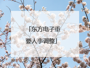东方电子重要人事调整