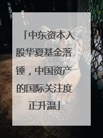 中东资本入股华夏基金落锤，中国资产的国际关注度正升温