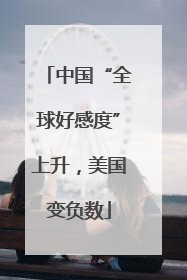 中国“全球好感度”上升，美国变负数