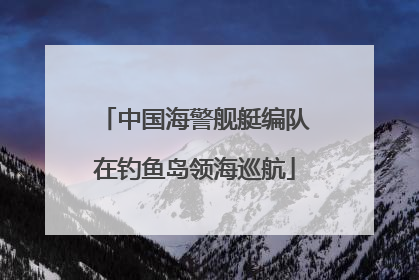 中国海警舰艇编队在钓鱼岛领海巡航