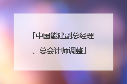 中国能建副总经理、总会计师调整