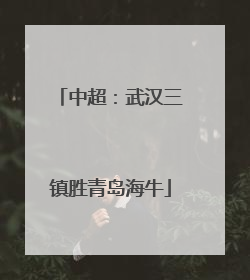 中超：武汉三镇胜青岛海牛