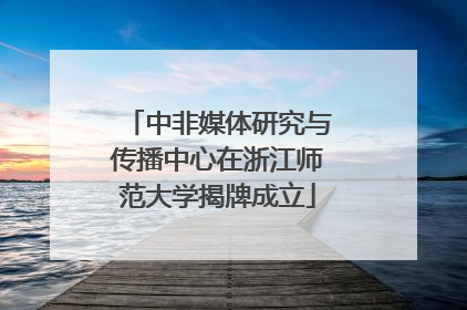 中非媒体研究与传播中心在浙江师范大学揭牌成立