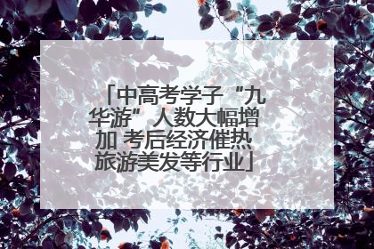 中高考学子“九华游”人数大幅增加 考后经济催热旅游美发等行业