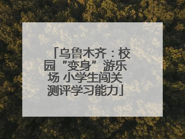 乌鲁木齐：校园“变身”游乐场 小学生闯关测评学习能力