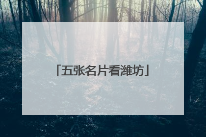 五张名片看潍坊