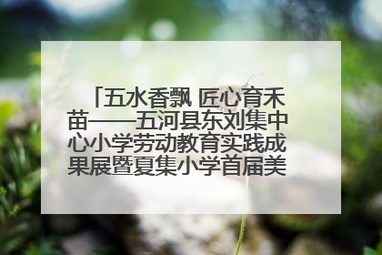 五水香飘 匠心育禾苗——五河县东刘集中心小学劳动教育实践成果展暨夏集小学首届美食节盛大举行