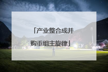 产业整合成并购重组主旋律