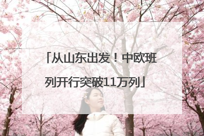 从山东出发！中欧班列开行突破11万列