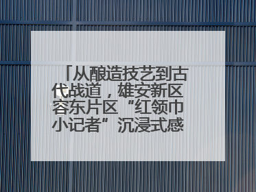 从酿造技艺到古代战道，雄安新区容东片区“红领巾小记者”沉浸式感受历史韵味