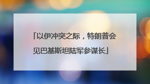 以伊冲突之际，特朗普会见巴基斯坦陆军参谋长