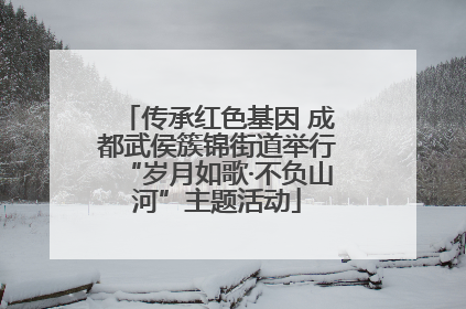 传承红色基因 成都武侯簇锦街道举行“岁月如歌·不负山河”主题活动