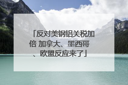 反对美钢铝关税加倍 加拿大、墨西哥、欧盟反应来了
