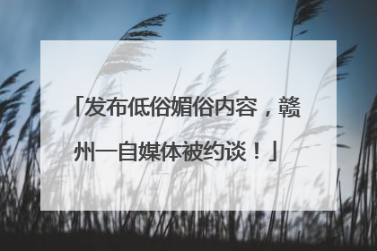 发布低俗媚俗内容，赣州一自媒体被约谈！