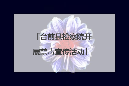 台前县检察院开展禁毒宣传活动